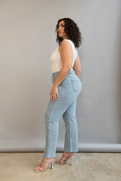 Jean straight grande taille - Light Bleach