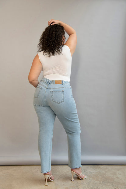 Jean straight grande taille - Light Bleach