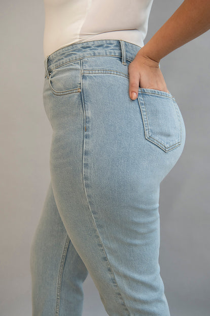 Jean straight grande taille - Light Bleach