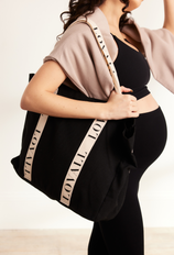 Sac fourre-tout recyclé Lovall - Noir/Écru