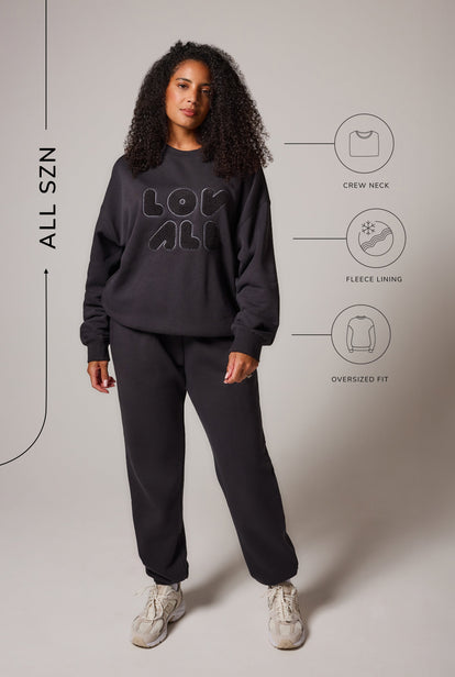 ALL SZN organique Sweat à Capuche Oversize grande taille Style 2 - Shadow