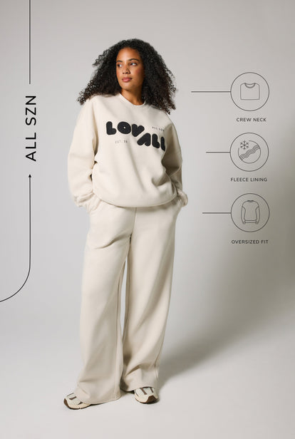 ALL SZN organique Sweat à Capuche Oversize Style 2 - Ecru