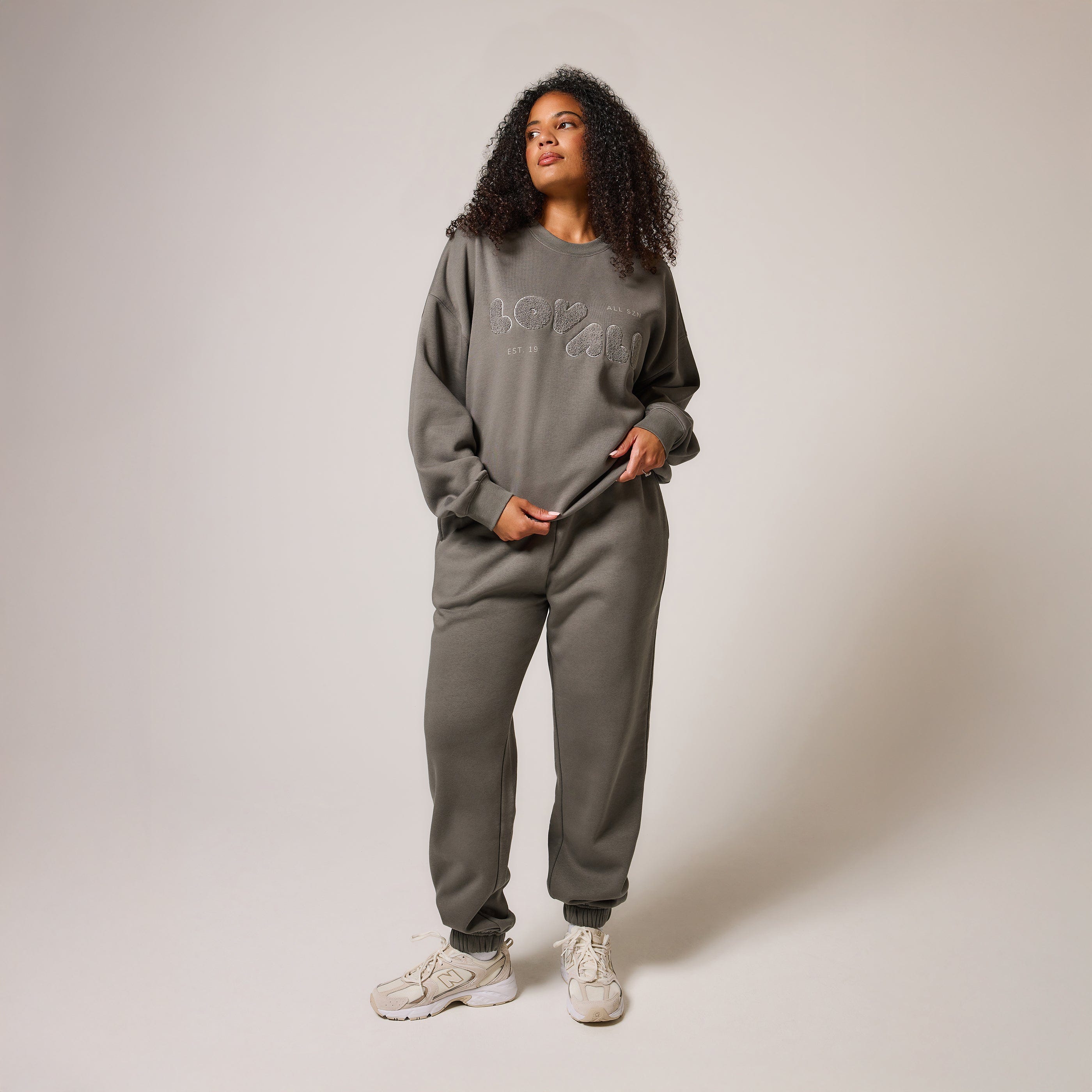 ALL SZN pantalon de jogging biologique à revers grande taille - Slate Green