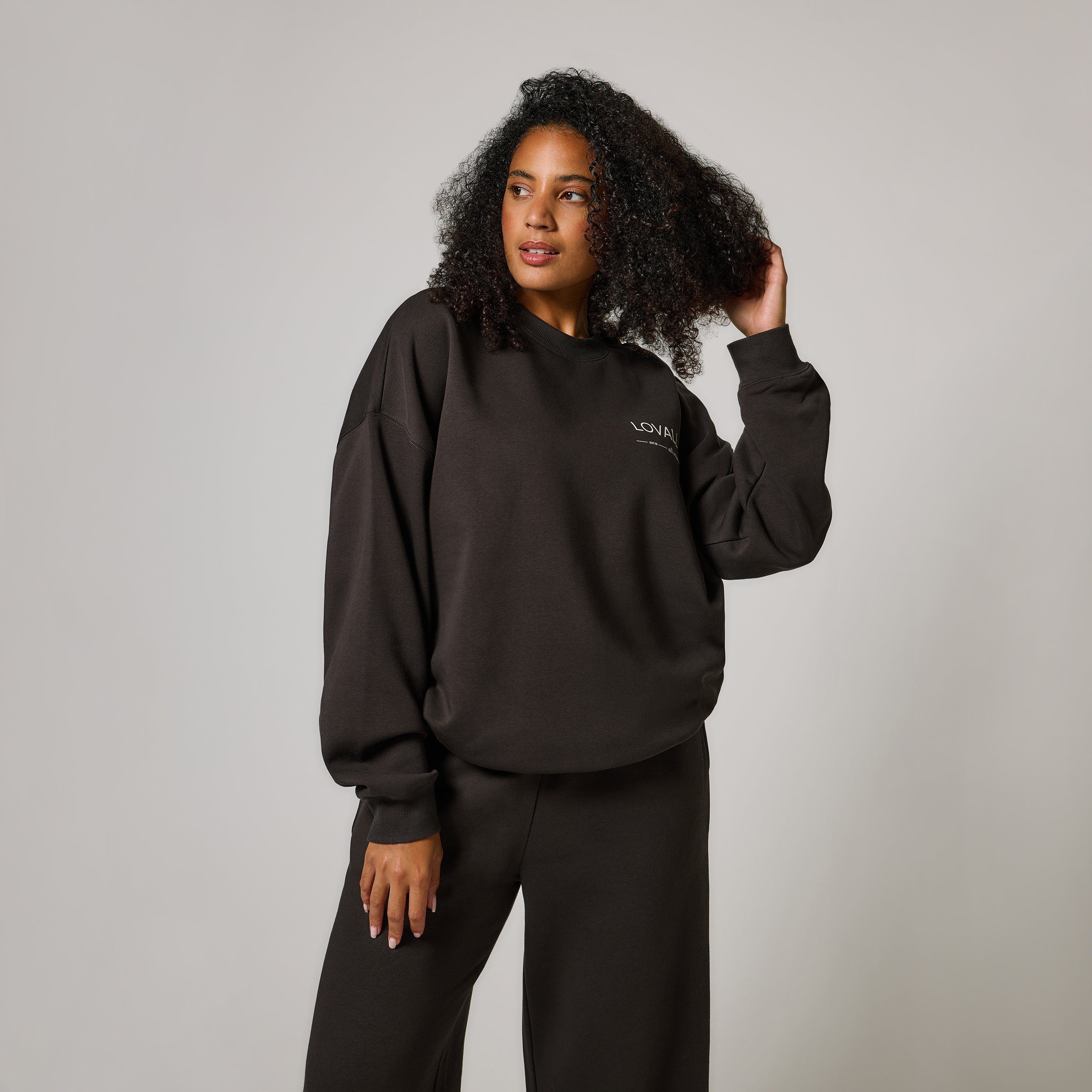 ALL SZN organique Sweat à Capuche Oversize Style 3 - Black Coffee