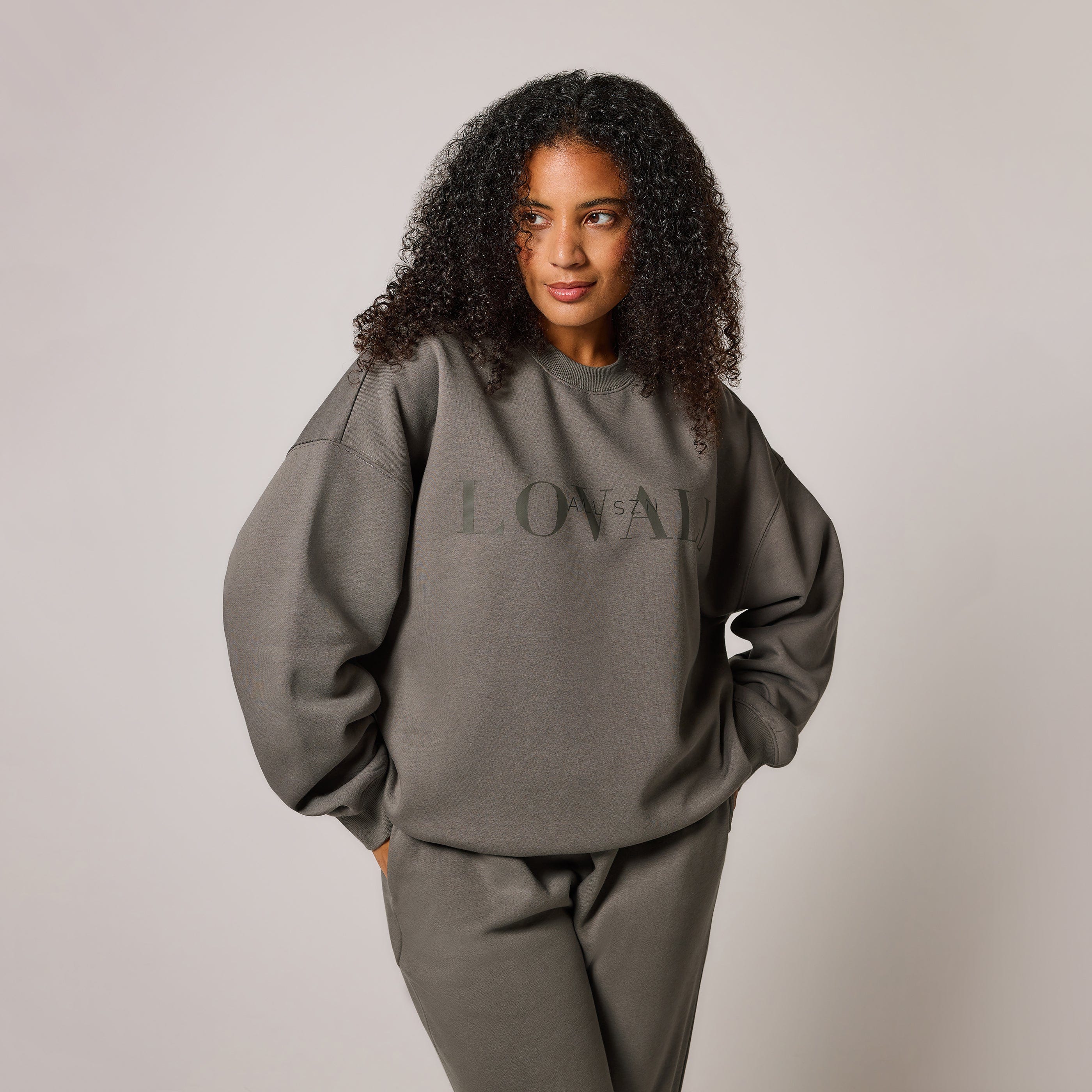 ALL SZN organique Sweat à Capuche Oversize Style 4 - Slate Green