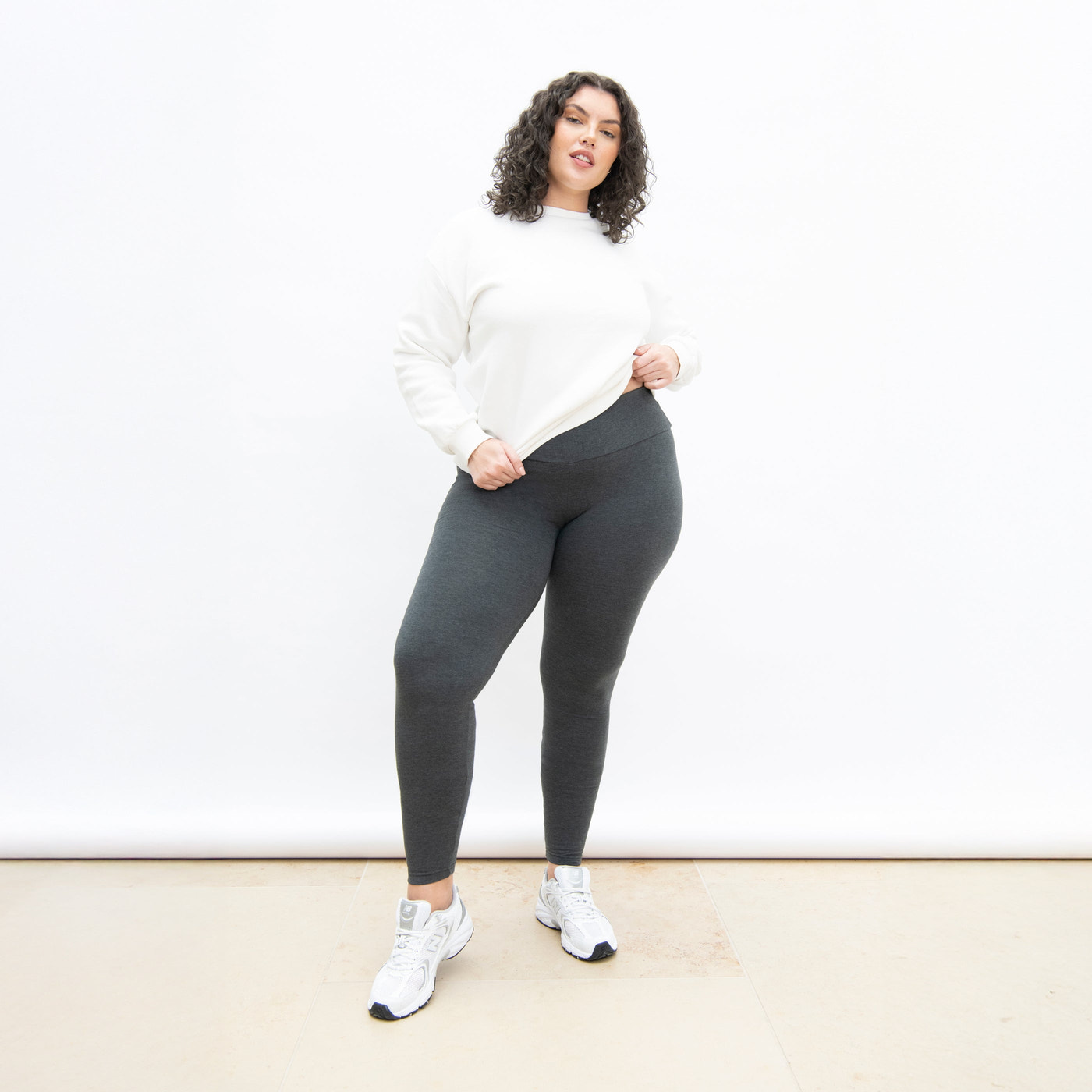 Legging taille haute grande taille Everyday - Dark Gris Marl