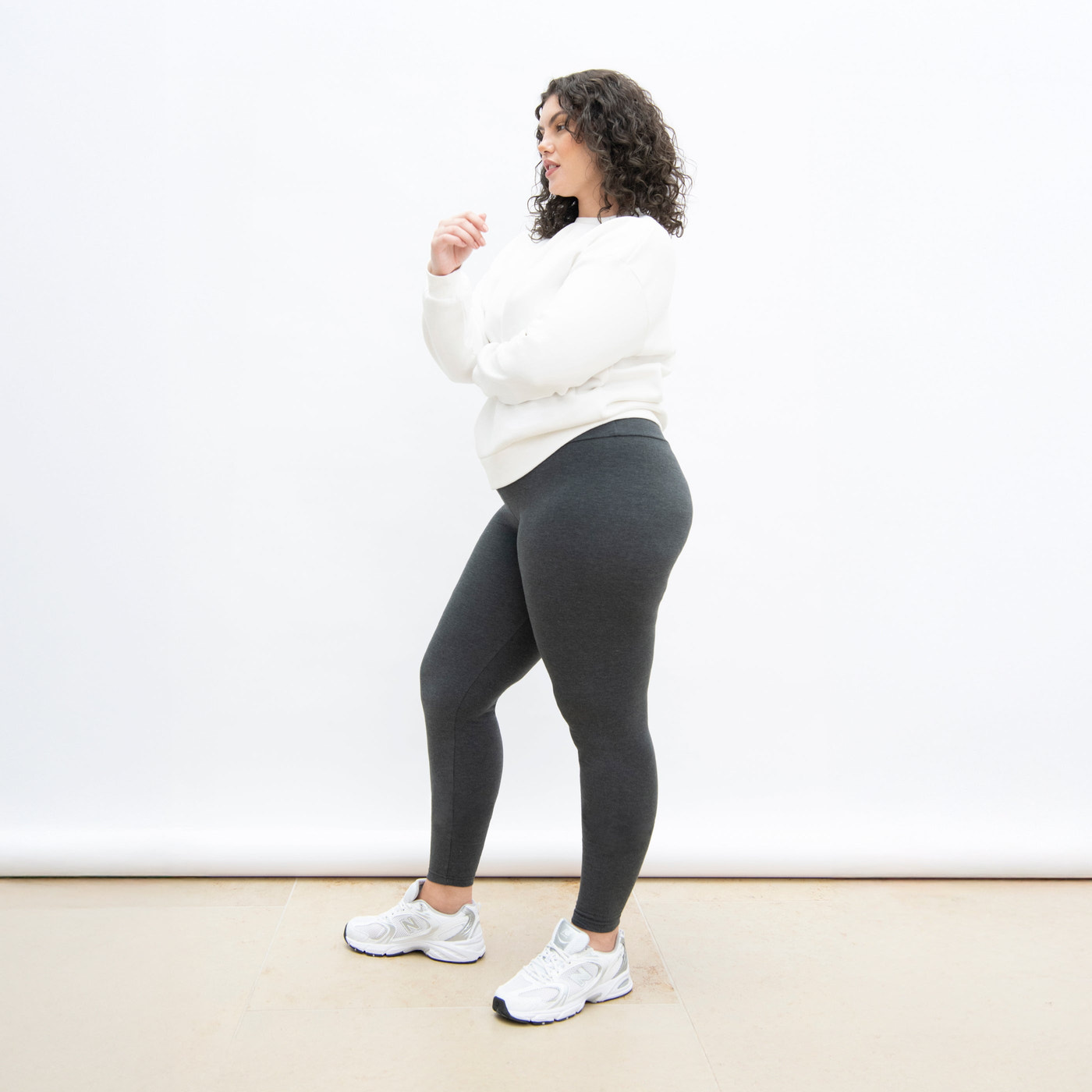 Legging taille haute grande taille Everyday - Dark Gris Marl