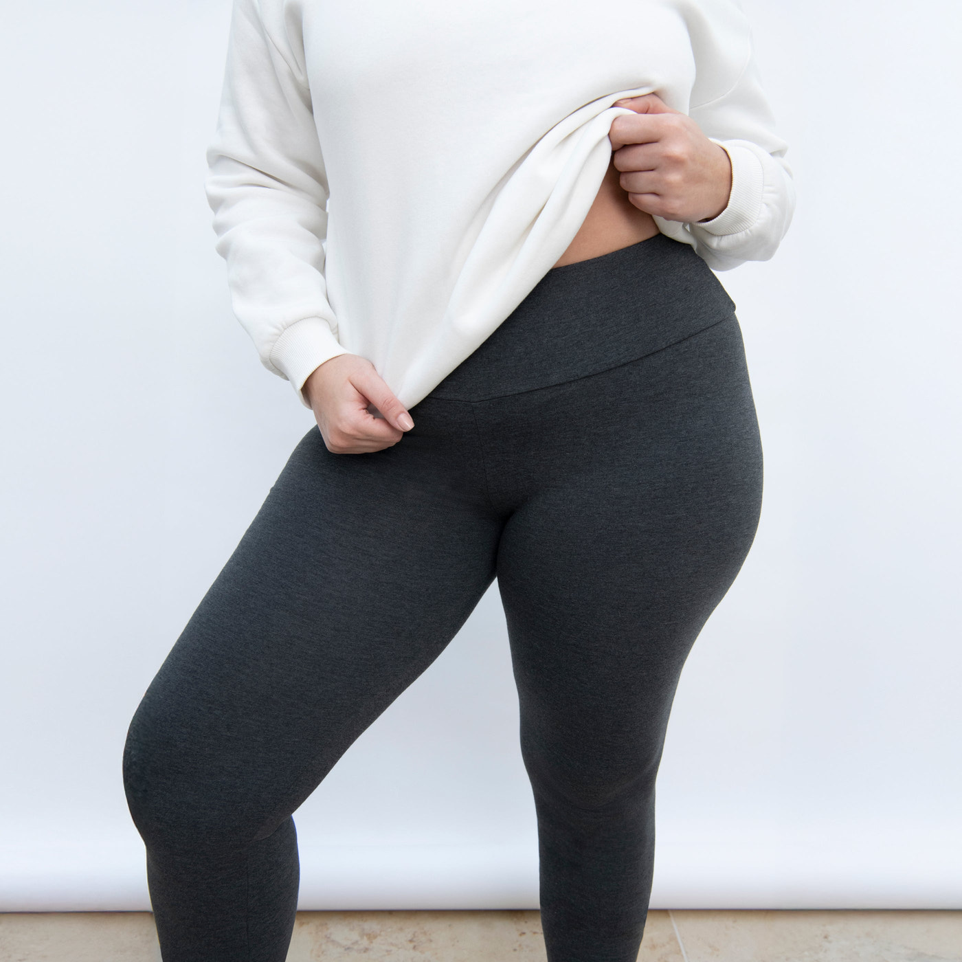 Legging taille haute grande taille Everyday - Dark Gris Marl
