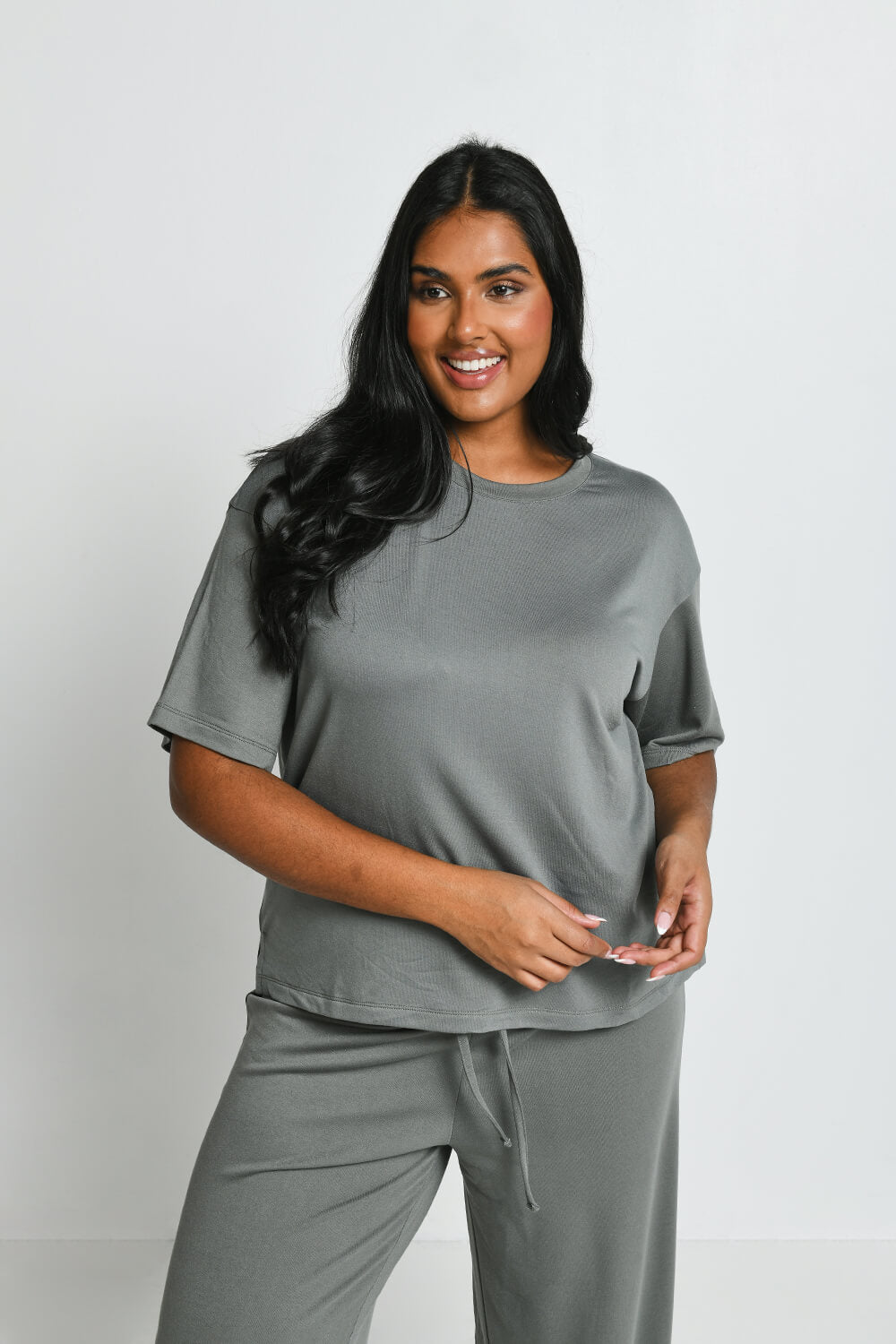 Ensemble lounge évasé tout doux grande taille - Sage Green