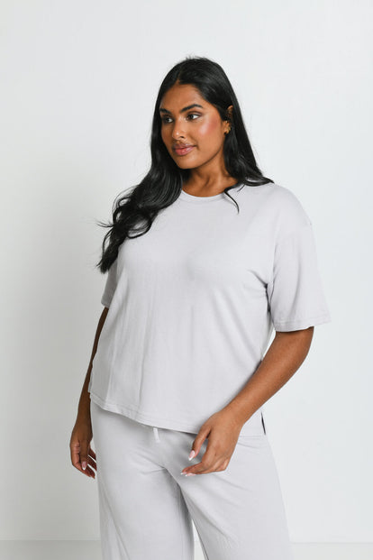 Ensemble lounge évasé tout doux grande taille - Gris