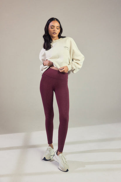 Legging taille haute Everyday - Burgunder Animal Print