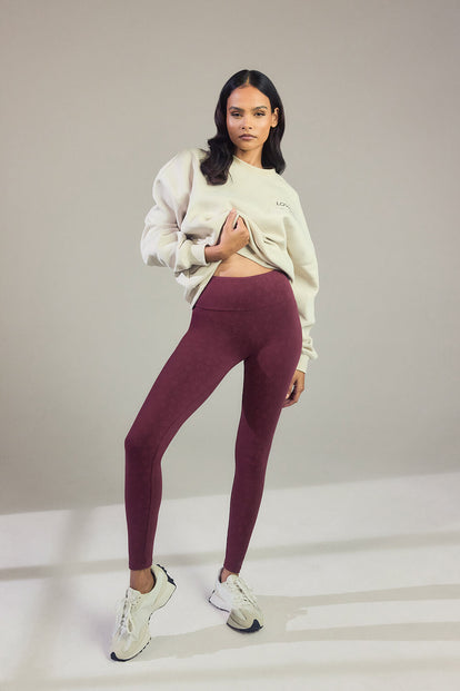 Legging taille haute Everyday - Burgunder Animal Print
