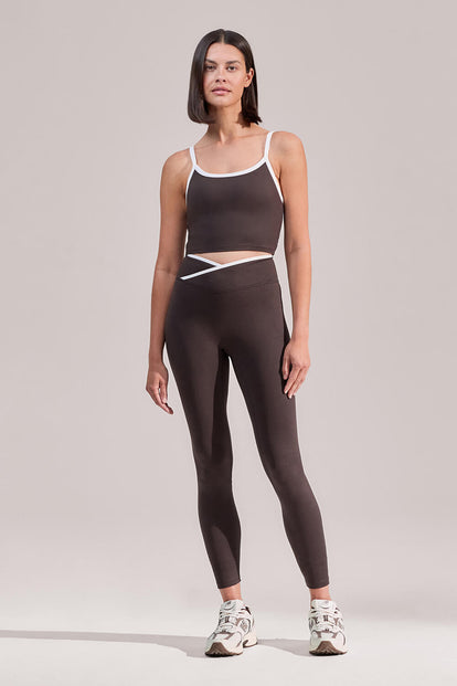 Ultimate Everyday Wrap Waist Leggings - Black Coffee