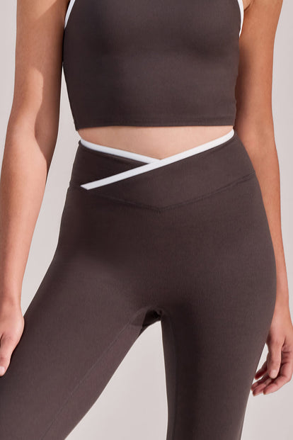 Ultimate Everyday Wrap Waist Leggings - Black Coffee