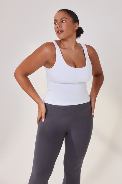 Curve Lightweight Everyday Tank Top - White