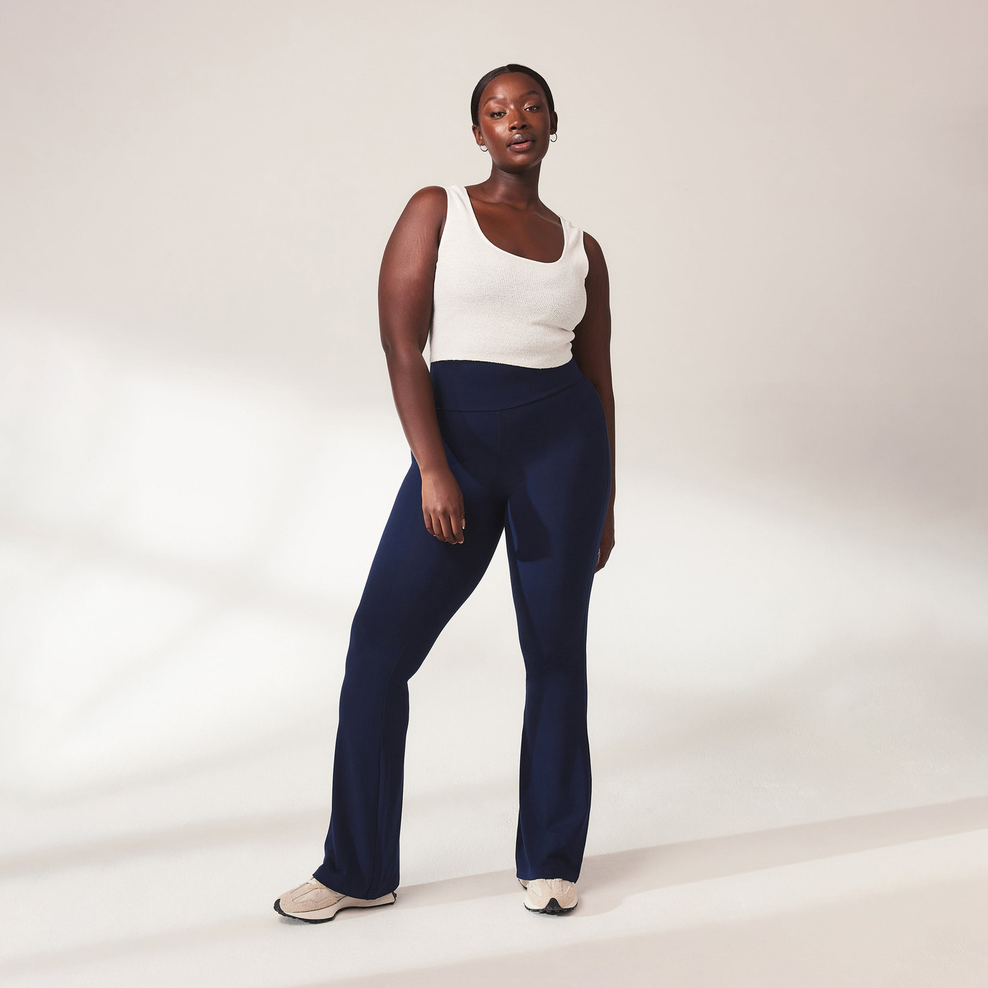 Legging léger flare grande taille - Marine