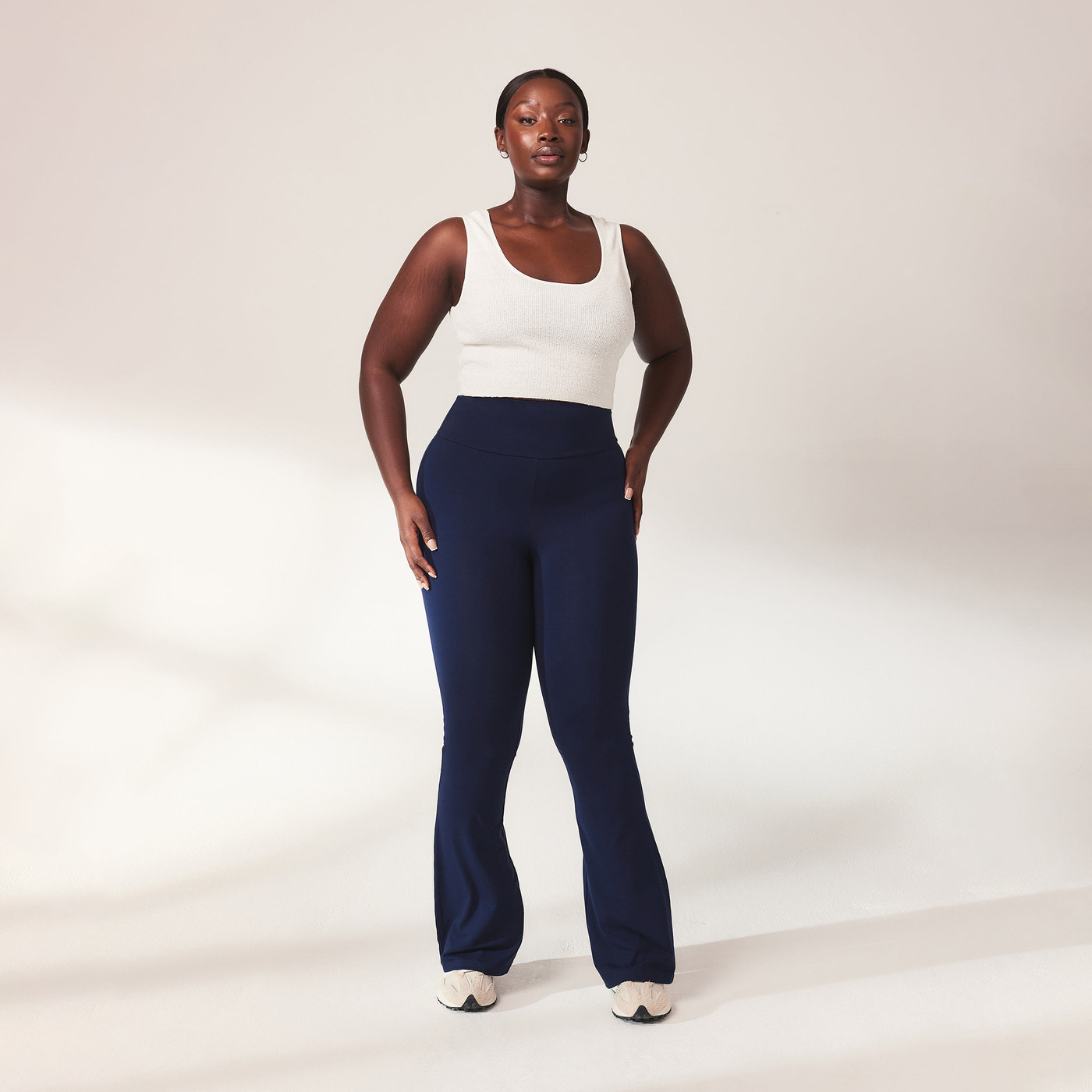 Legging léger flare grande taille - Marine