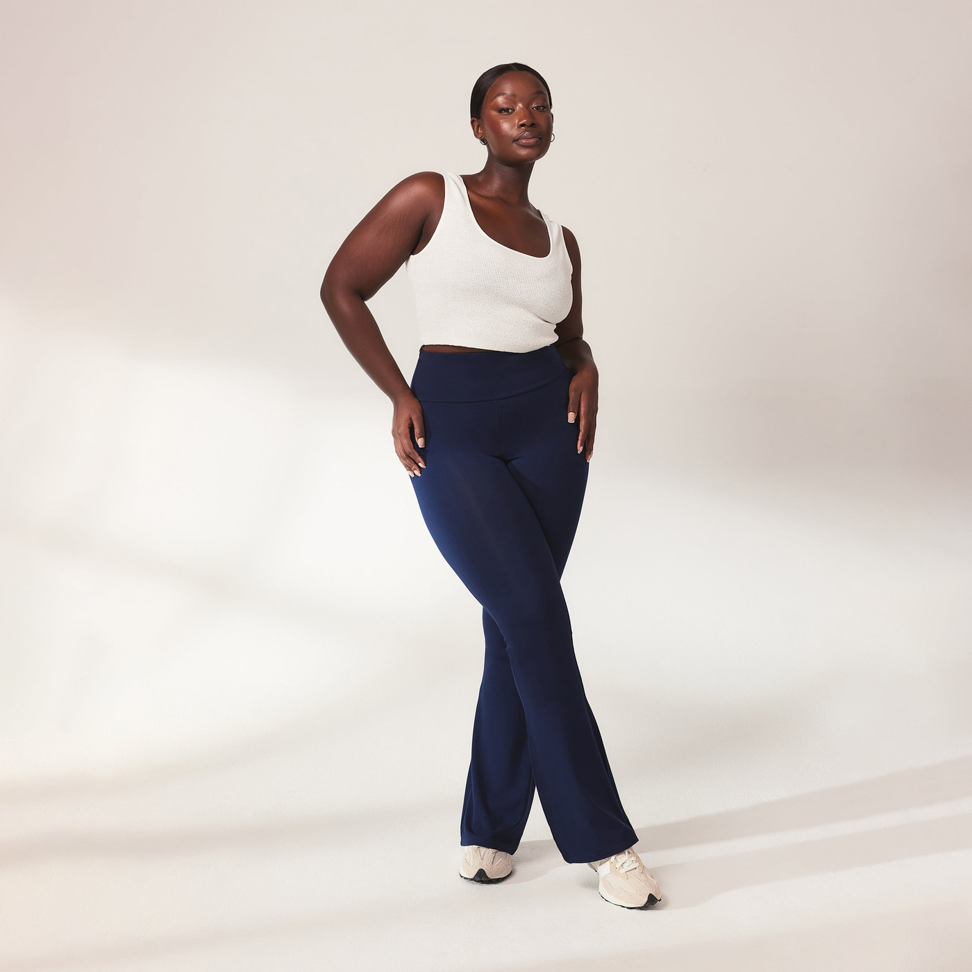 Legging léger flare grande taille - Marine