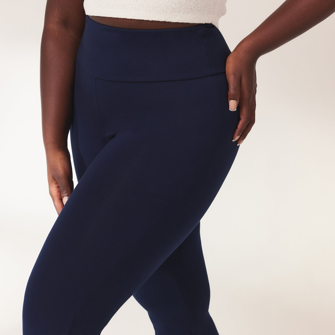 Legging léger flare grande taille - Marine