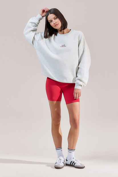 ALL SZN Organic Oversized Graphic Sweatshirt Collective 1 - Light Grey Marl