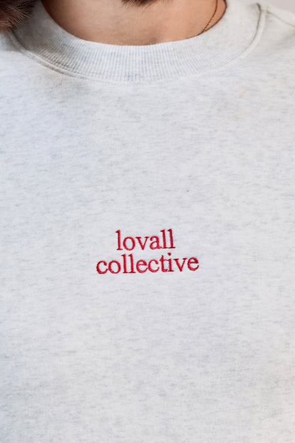 ALL SZN Organic Oversized Graphic Sweatshirt Collective 1 - Light Grey Marl
