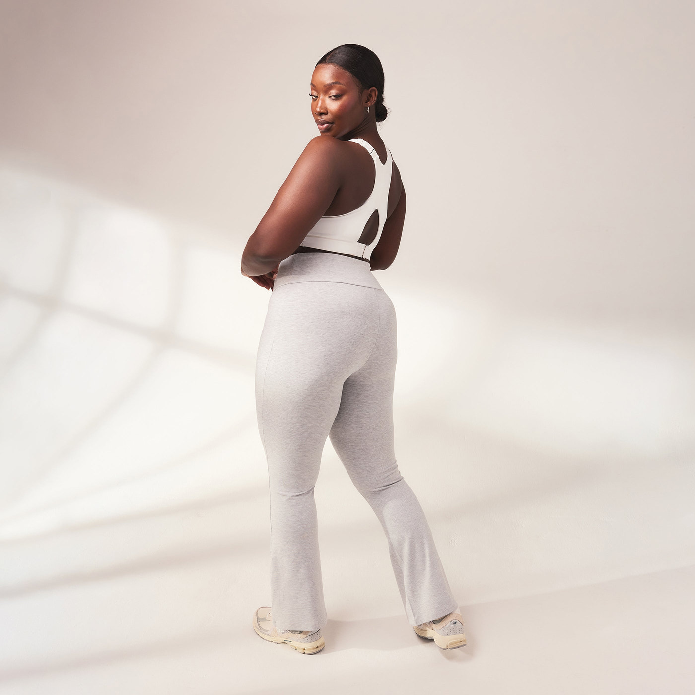 Legging léger flare grande taille - Light Gris Marl