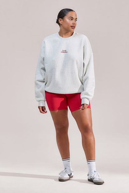 Curve ALL SZN Organic Oversized Graphic Sweatshirt Collective 1 - Light Grey Marl