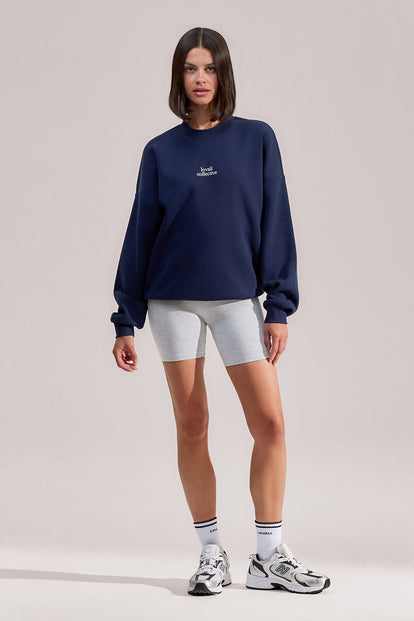 ALL SZN Organic Oversized Graphic Sweatshirt Collective 1 - Navy