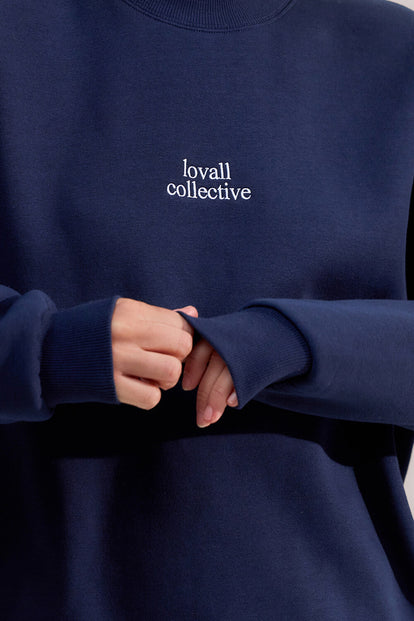 ALL SZN Organic Oversized Graphic Sweatshirt Collective 1 - Navy