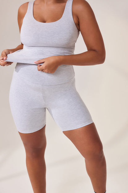Curve Lightweight Everyday 6 Inch Cycling Shorts - Light Grey Marl