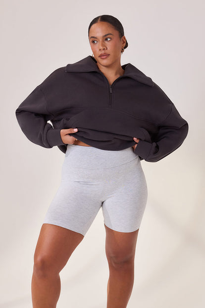 Curve Lightweight Everyday 6 Inch Cycling Shorts - Light Grey Marl