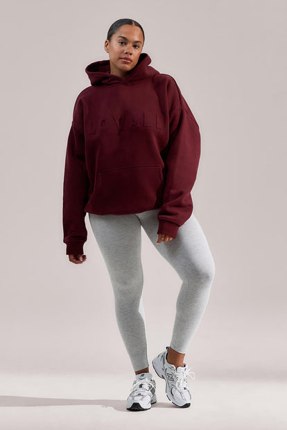 Curve Heavyweight Oversized Hoodie - Burgundy