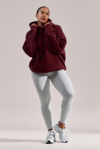 Curve Heavyweight Oversized Hoodie - Burgundy