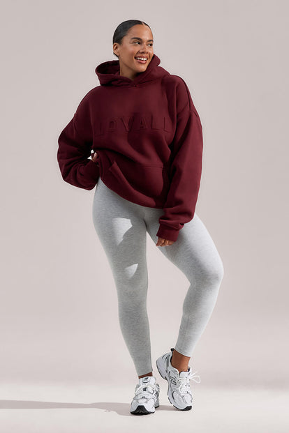 Curve Heavyweight Oversized Hoodie - Burgundy