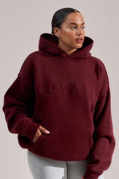 Curve Heavyweight Oversized Hoodie - Burgundy