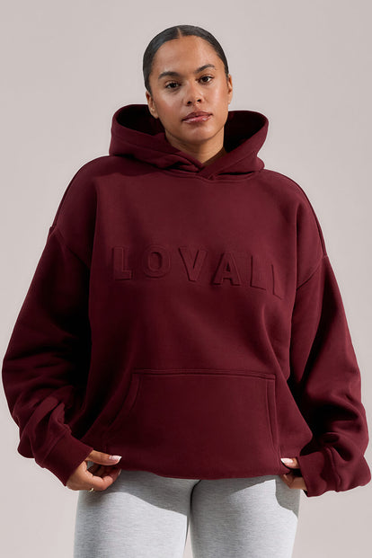 Curve Heavyweight Oversized Hoodie - Burgundy