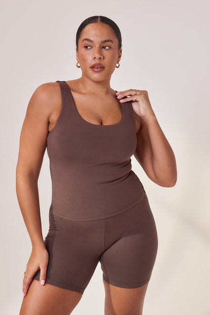Curve Lightweight Everyday 6 Inch Cycling Shorts - Espresso Brown