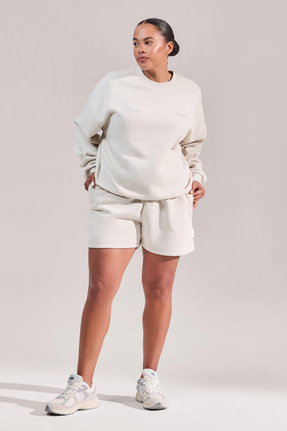 ALL SZN Organic Sweat Shorts - Ecru