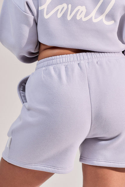 Curve ALL SZN Organic Sweat Shorts - Lilac Mist