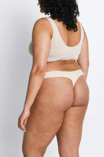 Lot de 3 strings sans couture grande taille - Noir