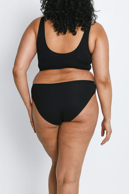 Lot de 3 culottes échancrées en coton - Noir