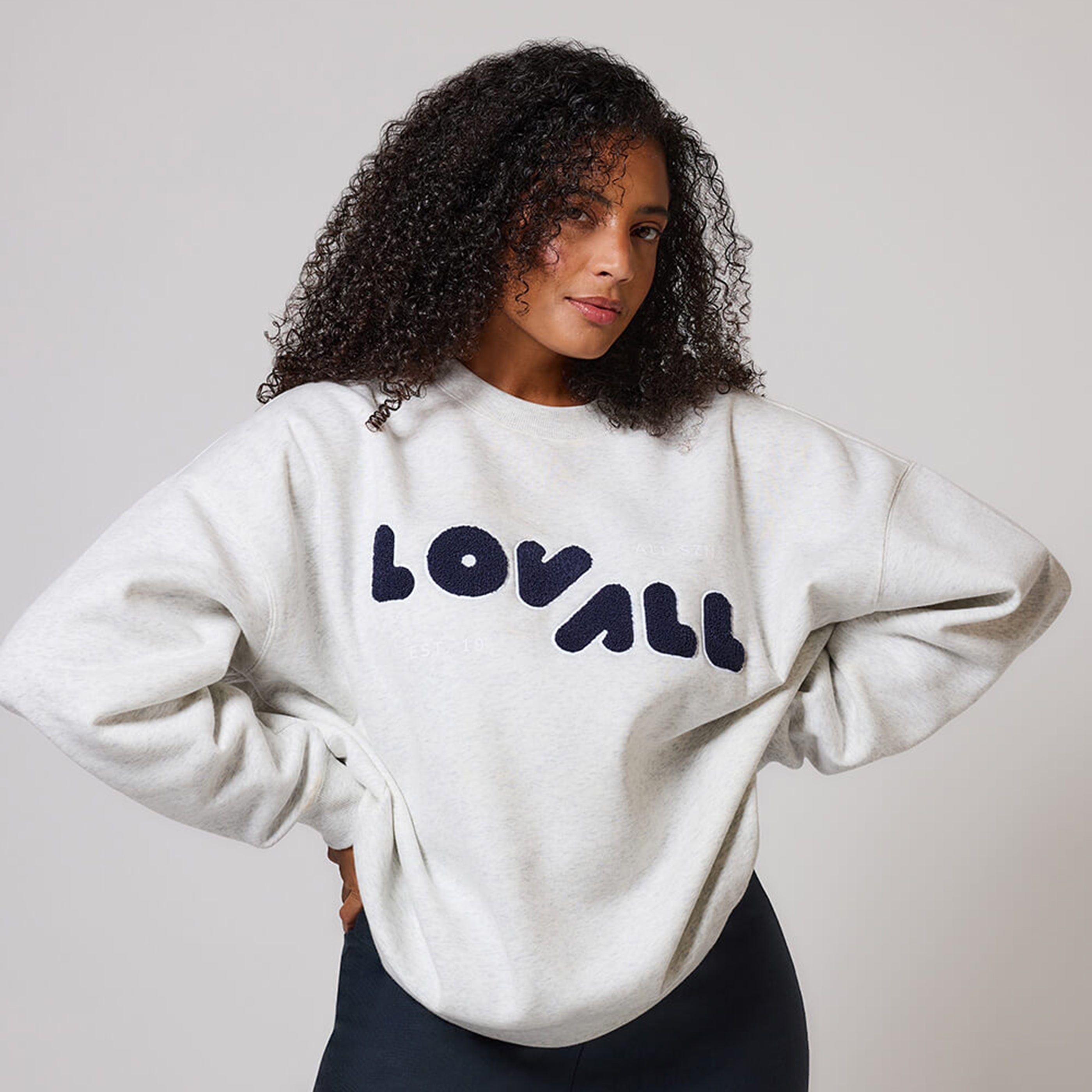 ALL SZN organique Sweat à Capuche Oversize Style 2 - Light Grey Marl