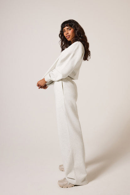 ALL SZN pantalon de jogging bio à jambes larges - Light Grey Marl