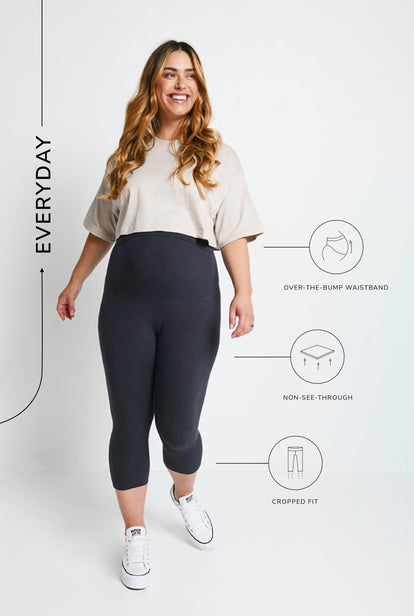 Legging de grossesse court Everyday - Odyssey Gris