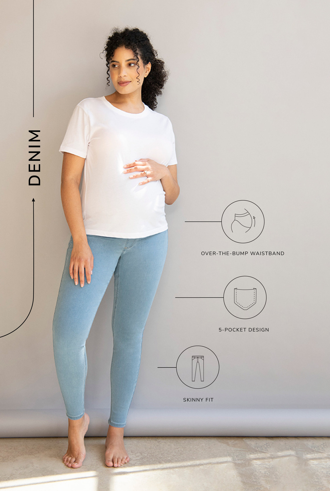 Jegging de grossesse - Light Bleu