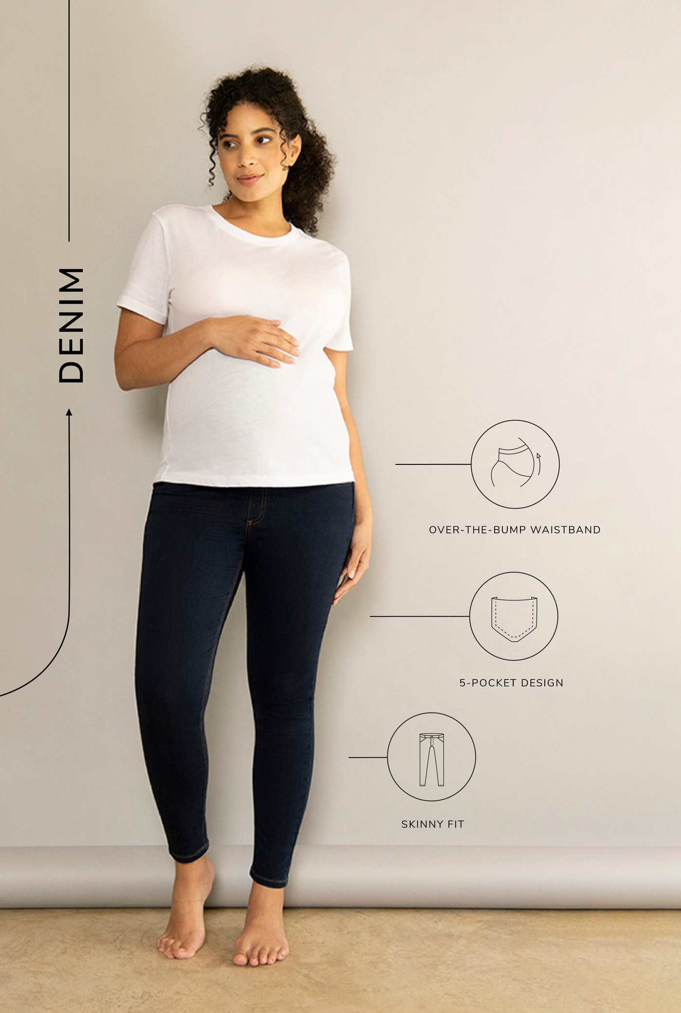 Jegging de grossesse - Dark Bleu