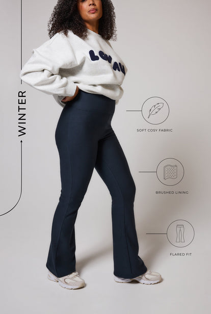 Legging Winter Flare grande taille - Vintage Navy