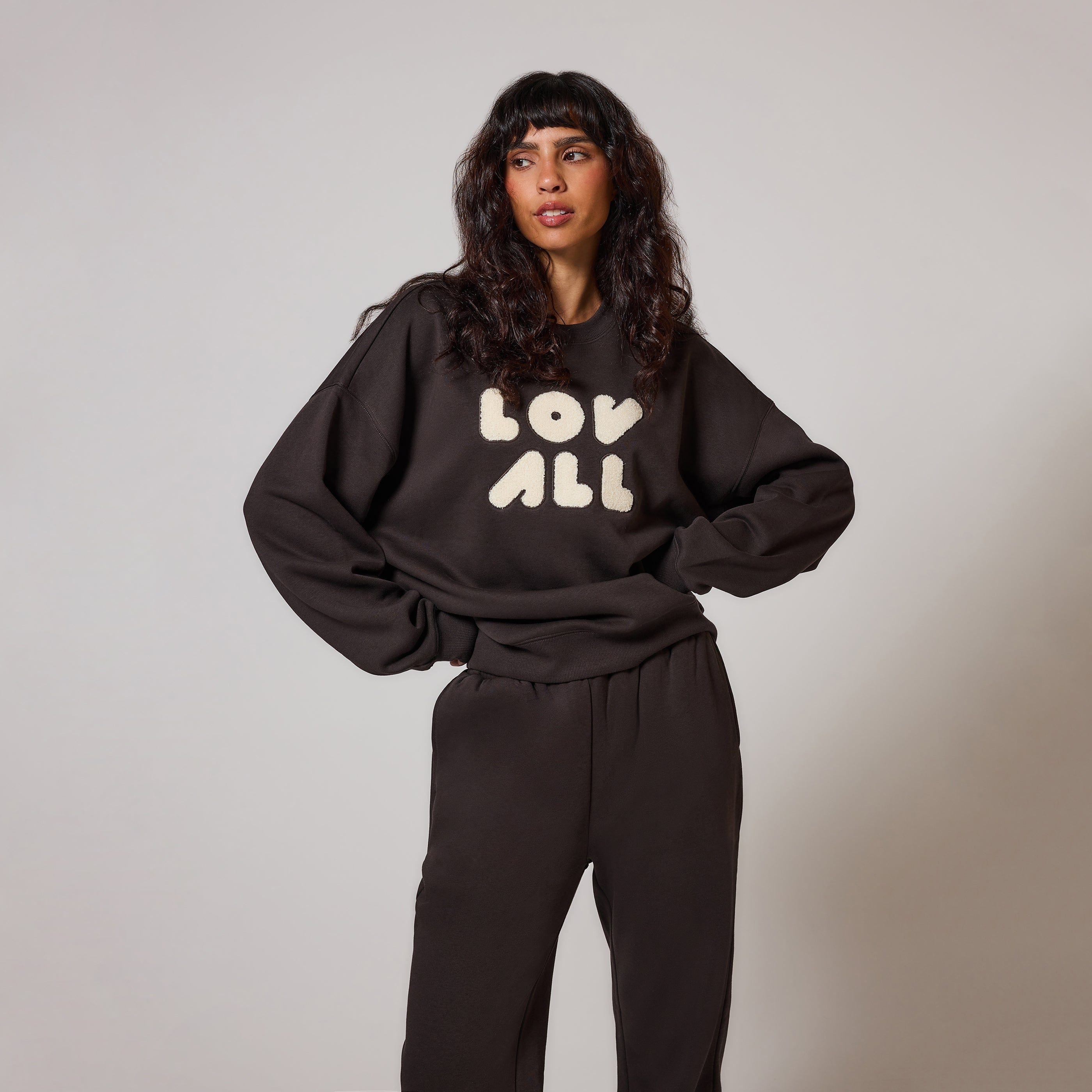 ALL SZN organique Sweat à Capuche Oversize Style 1 - Black Coffee