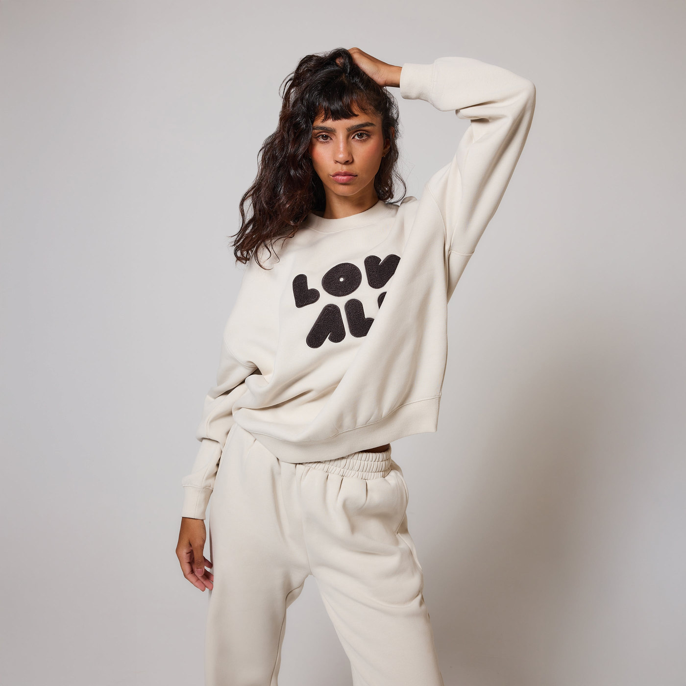 ALL SZN organique Sweat à Capuche Oversize grande taille Style 1 - Ecru
