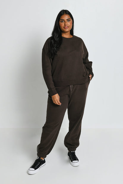 Pantalon de jogging confort grande taille Everyday - Espresso Marron